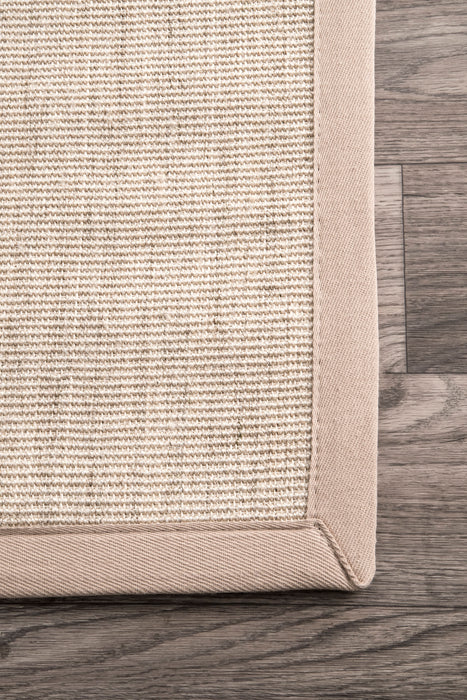 Beige Sisal Area Rug With Bordered Edges 160x230 cm