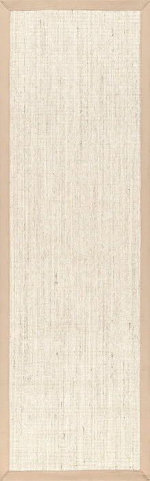 Beige Sisal Area Rug With Bordered Edges 160x230 cm