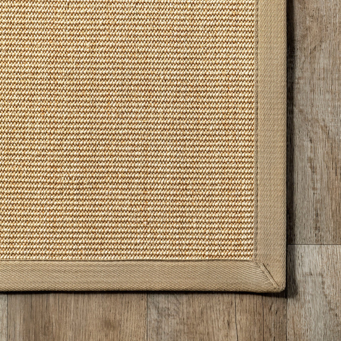 Beige Sisal Herringbone Area Rug 100% Natural Fiber 120x180 CM