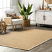 Beige Sisal Herringbone Area Rug 120x180 cm