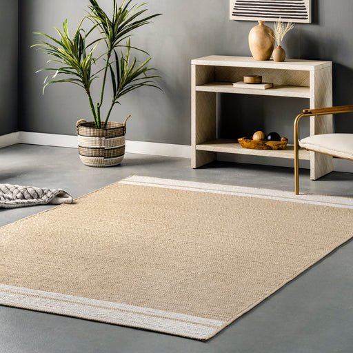 Beige Solid Area Rug For Home And Office 120x180 cm