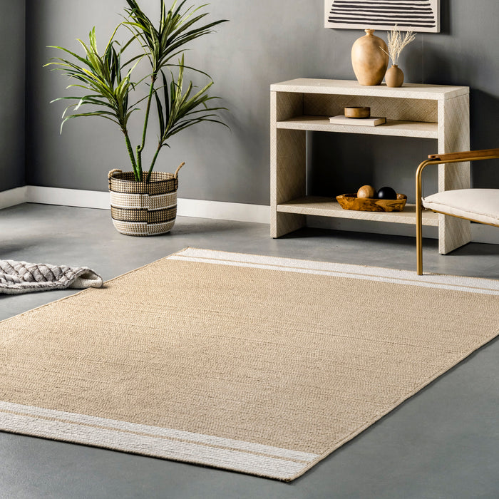 Beige Solid Area Rug For Home And Office 120x180 cm