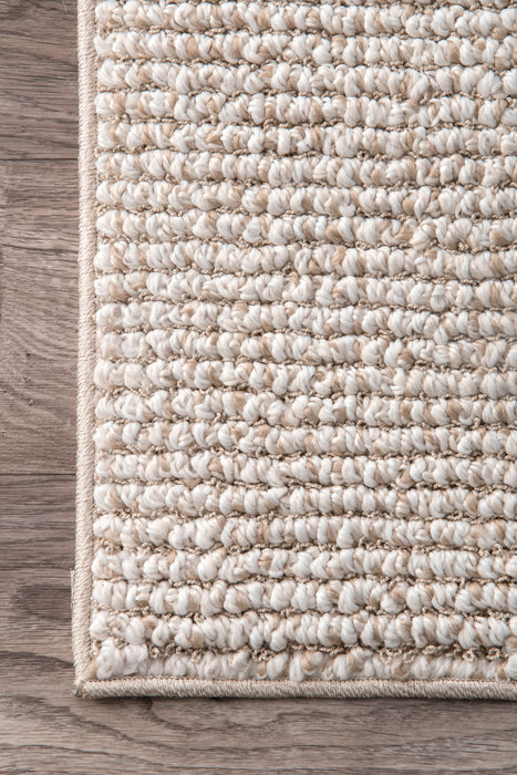 Beige Solid Texture Area Rug 120x180 cm