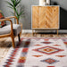 Beige Southwestern Diamond Machine Washable Area Rug