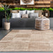 Beige Square Indoor Outdoor Area Rug 60x90 cm