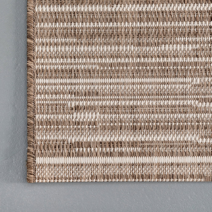 Beige Square Shingles Area Rug for Indoor and Outdoor Use