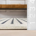 Beige Striped Area Rug 120 x 180 cm Soft Texture