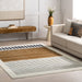 Beige Striped Area Rug 160x230 cm