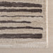 Beige Striped Area Rug by Prabal Gurung