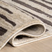 Beige Striped Area Rug by Prabal Gurung