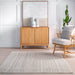 Beige Striped Flatwoven Area Rug for Home Decor