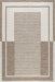 Beige Striped Indoor Outdoor Area Rug 120 cm x 180 cm