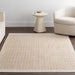 Beige Striped Indoor Outdoor Area Rug 120x180 cm