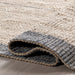 Beige Striped Jute Cotton Rug 120x180 cm