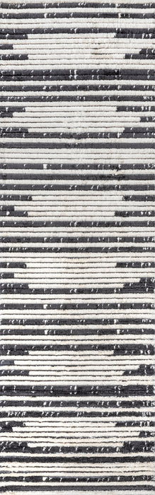 Beige Striped Modern Area Rug 150x240 cm