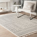 Beige Stripes Tassel Area Rug 160x230 cm