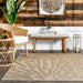 Beige Textured Area Rug For Indoor Outdoor Use