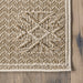 Beige Textured Bohemian Area Rug 152 cm x 244 cm