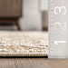 Beige Textured Bohemian Area Rug 152 cm x 244 cm