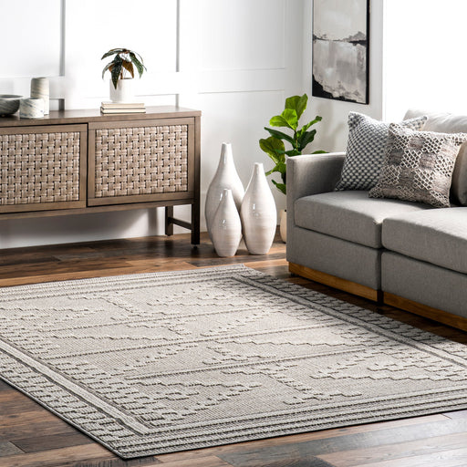 Beige Tiled Area Rug for Living Room and Bedroom