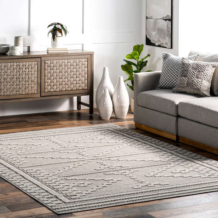 Beige Tiled Area Rug for Living Room and Bedroom