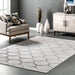 Beige Trellis Area Rug 160x230 cm