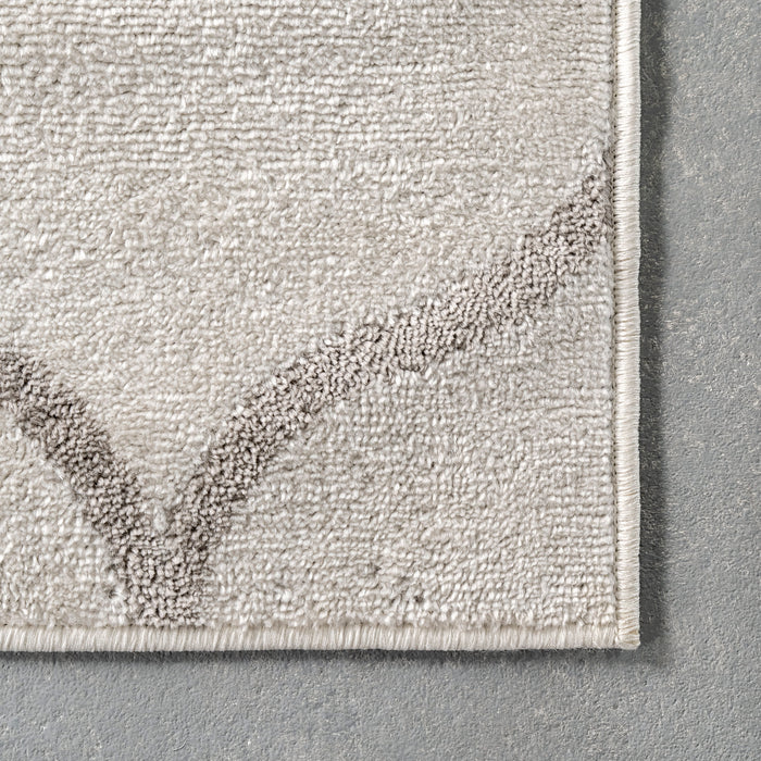 Beige Trellis Area Rug 160x230 cm