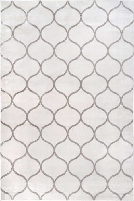 Beige Trellis Area Rug 160x230 cm