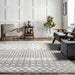 Beige Trellis Area Rug for Rustic Decor