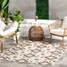 Beige Trellis Indoor Outdoor Area Rug 120x180 cm