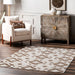 Beige Trellis Indoor Outdoor Area Rug 120x180 cm