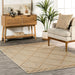 Beige Trellis Indoor Outdoor Area Rug 140x200 cm