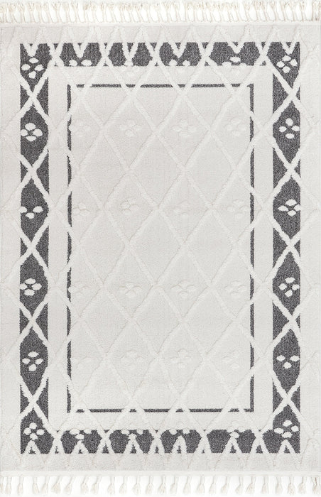 Beige Trellis Pattern Area Rug 120x180 cm