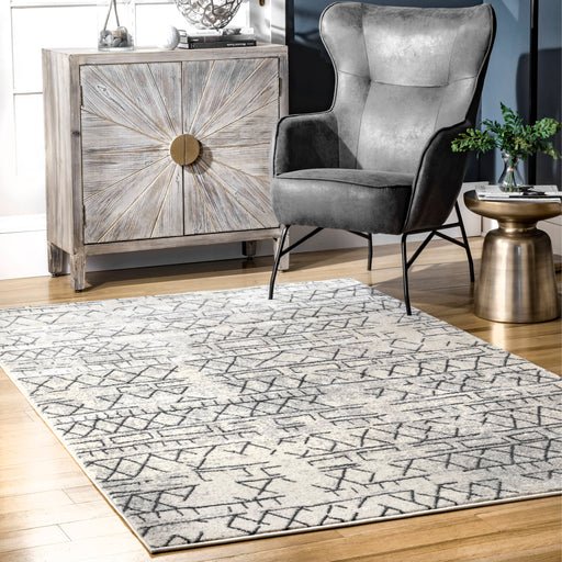 Beige Tribal Area Rug 160 x 230 cm Durable Floor Piece