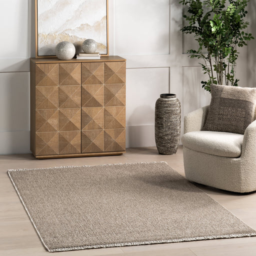 Beige Twisted Yarn Area Rug 80x150 Centimeters