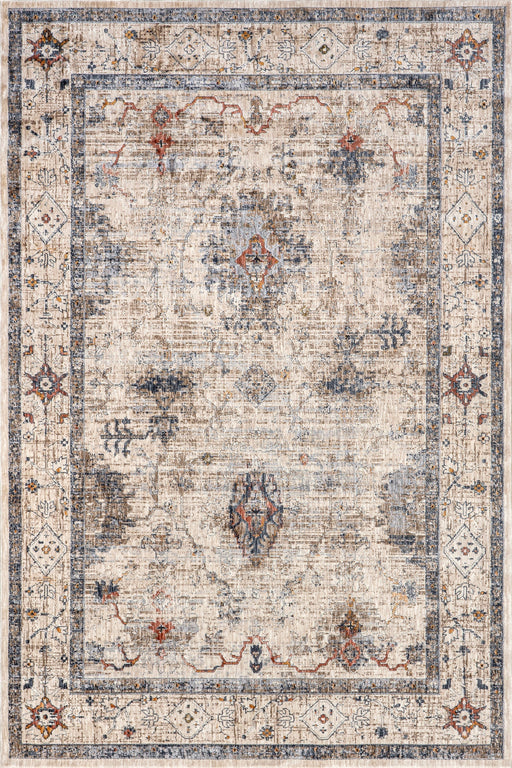 Beige Vintage Area Rug for High-Traffic Spaces