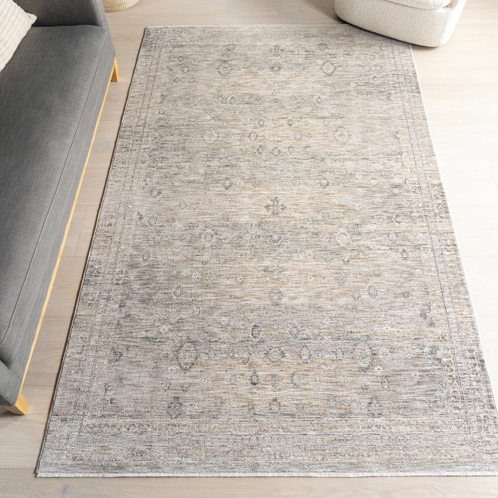 Beige Vintage Medallion Area Rug 150x210 cm