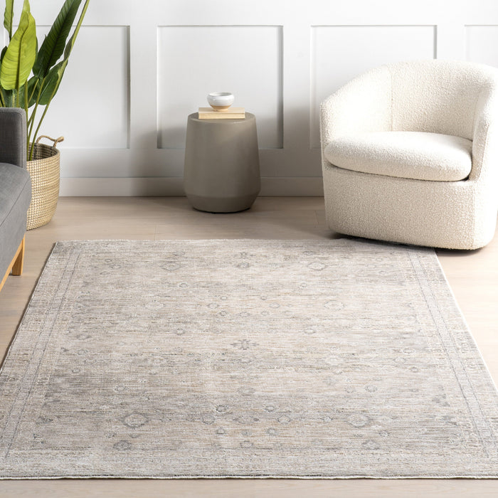 Beige Vintage Medallion Area Rug 150x210 cm