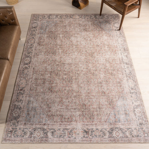 Beige Vintage Medallion Area Rug 160 cm