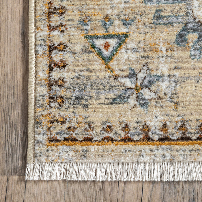 Beige Vintage Medallion Area Rug 160x230 cm