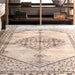 Beige Vintage Medallion Area Rug 160x230 cm