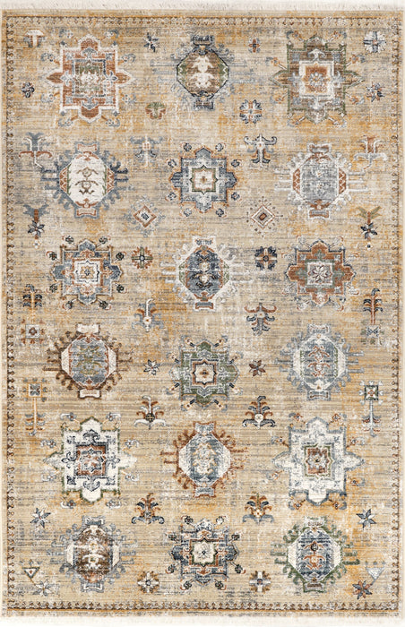 Beige Vintage Medallion Area Rug 160x230 cm