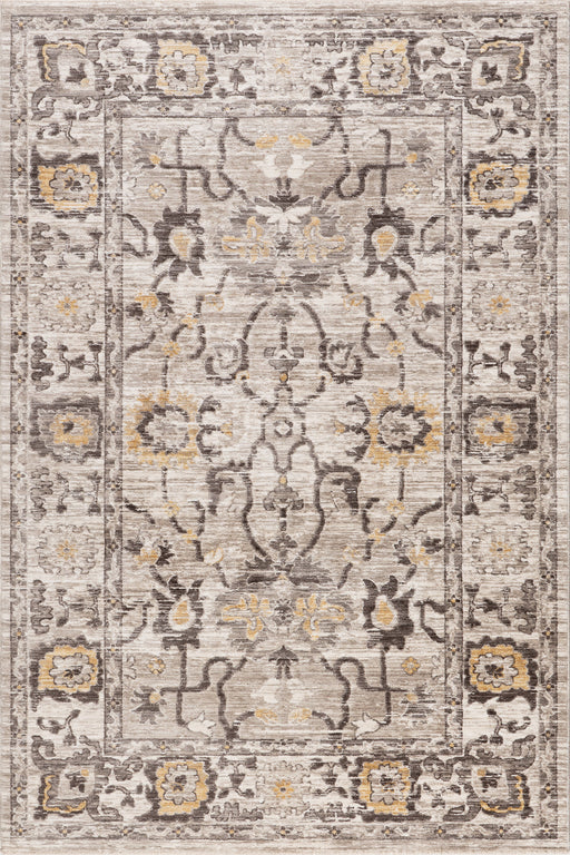 Beige Vintage Medallion Area Rug for Home Decor