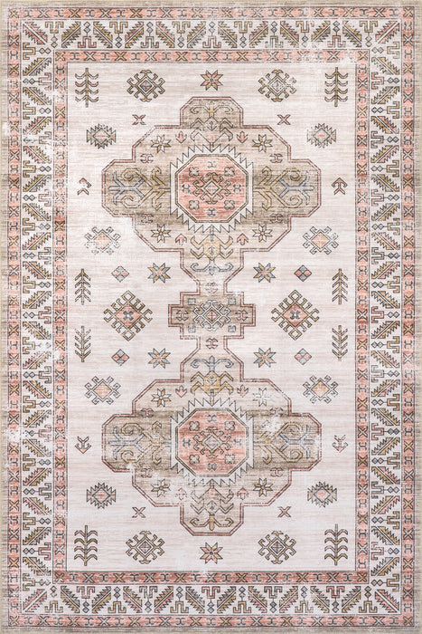 Beige Washable Area Rug 120x180 cm For Home Decor