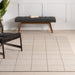 Beige Washable Checkered Area Rug for Comfortable Living