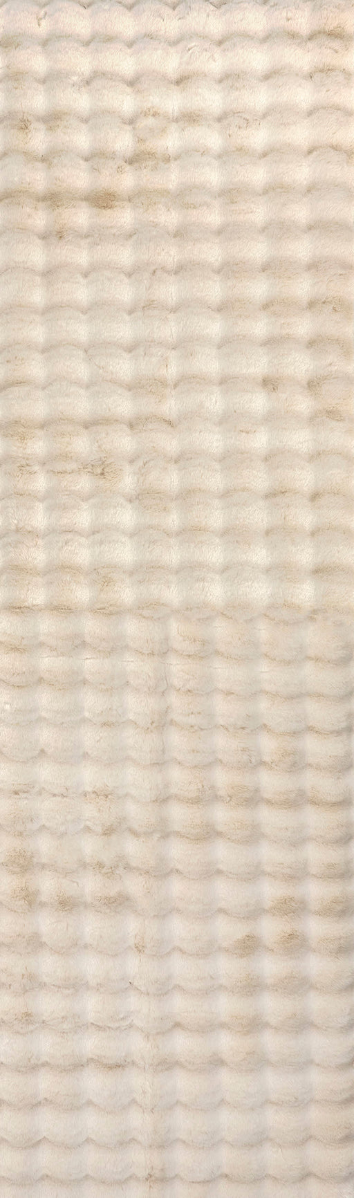 Beige wasbaar geruit pluche wolkenvloerkleed 120x180 cm