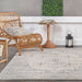 Beige Washable Indoor Outdoor Area Rug for Home Decor