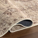 Tappeto a medaglione lavabile beige 150 cm