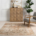 Beige Washable Medallion Area Rug for Home Décor