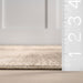 Beige Washable Nori Solid Textured Area Rug 132x183 cm